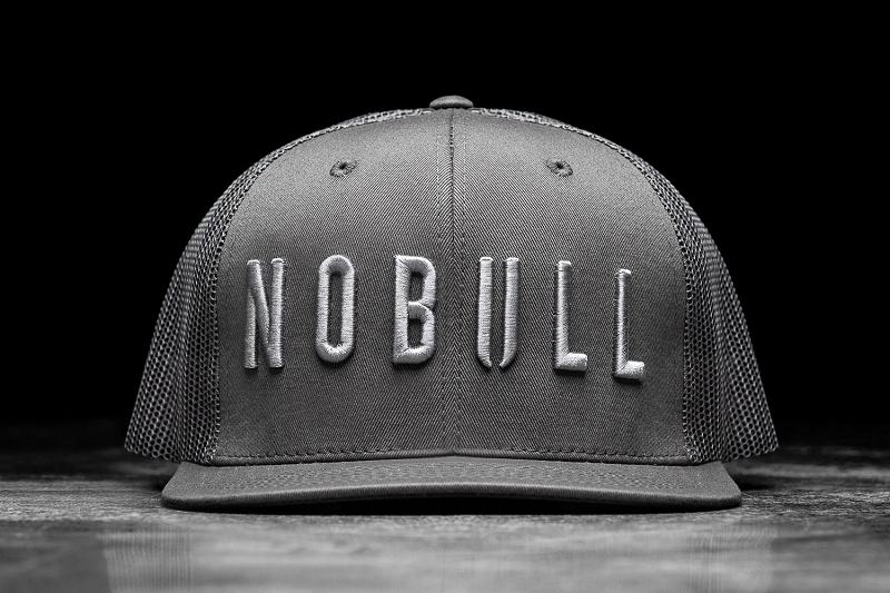 Men's Nobull Flat-Brim Trucker Hats Dark / Grey | SG B2583E